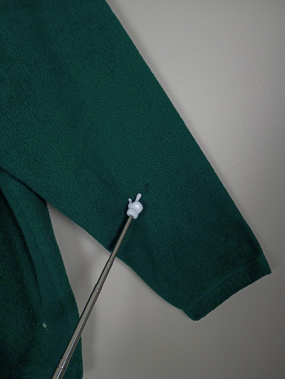 Vintage 90s Nike Quarter-Zip Fleece Pullover Jacket - Forest Green XL - Picture 9 of 12